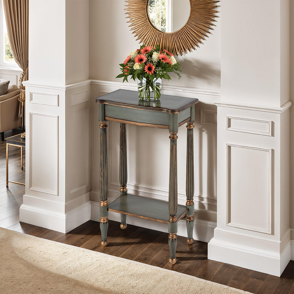 Butler Specialty Company - Whitney 17.5 in. W Rectangular Wood Console Table with Lower Open Shelf, Pastel Green - 3011482 view 7