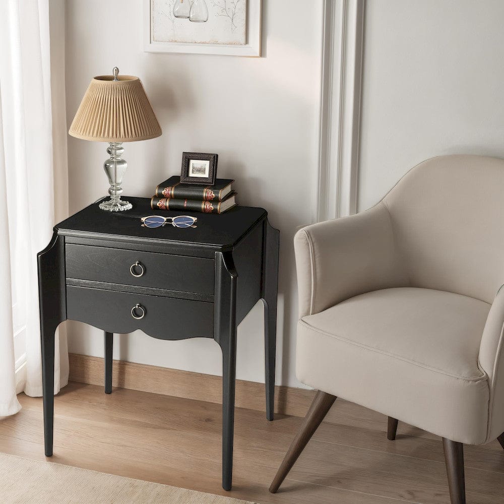Butler Specialty Company - Wilshire 22 in. W Rectangular Wood 2 Drawer End Table, Black - 7016111 view 3