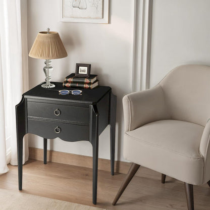 Butler Specialty Company - Wilshire 22 in. W Rectangular Wood 2 Drawer End Table, Black - 7016111 view 3