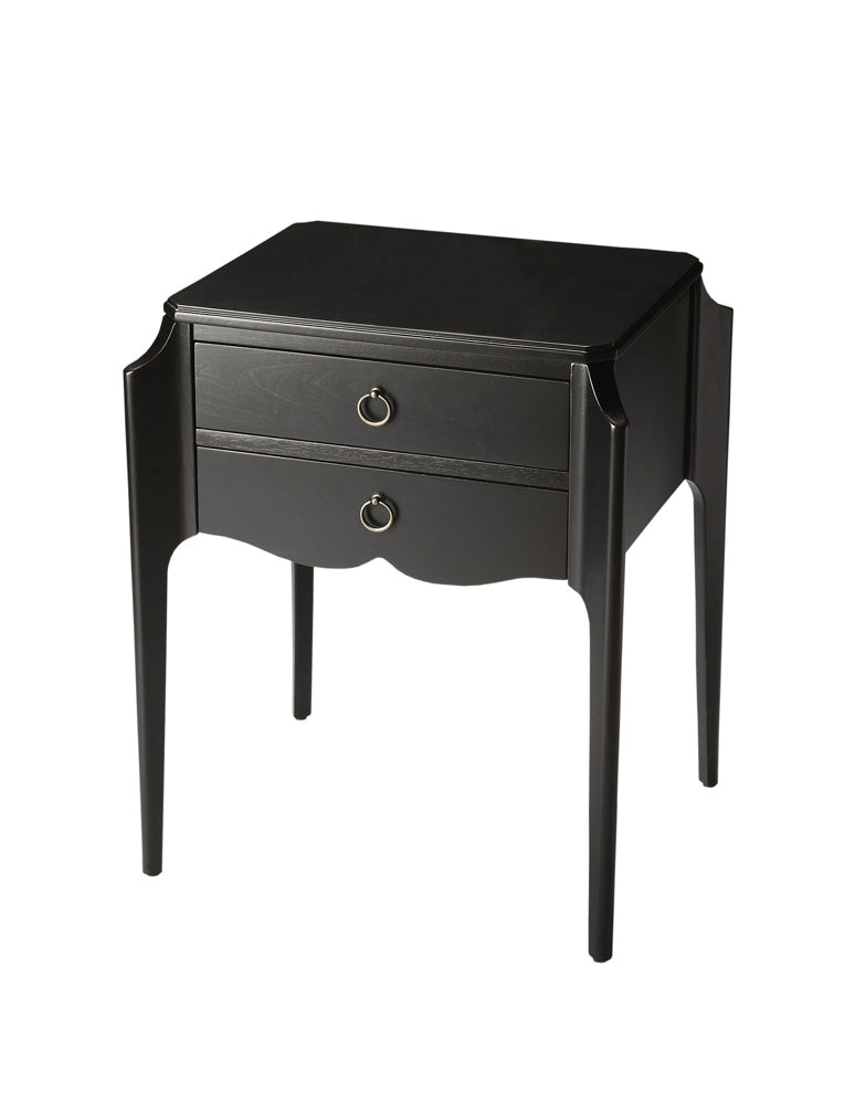Butler Specialty Company - Wilshire 22 in. W Rectangular Wood 2 Drawer End Table, Black - 7016111