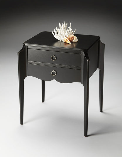 Butler Specialty Company - Wilshire 22 in. W Rectangular Wood 2 Drawer End Table, Black - 7016111