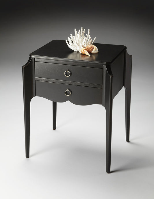 Butler Specialty Company - Wilshire 22 in. W Rectangular Wood 2 Drawer End Table, Black - 7016111