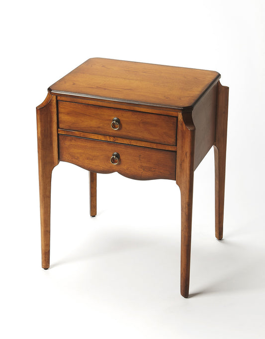 Butler Specialty Company - Wilshire 22 in. W Rectangular Wood 2 Drawer End Table, Medium Brown - 7016101