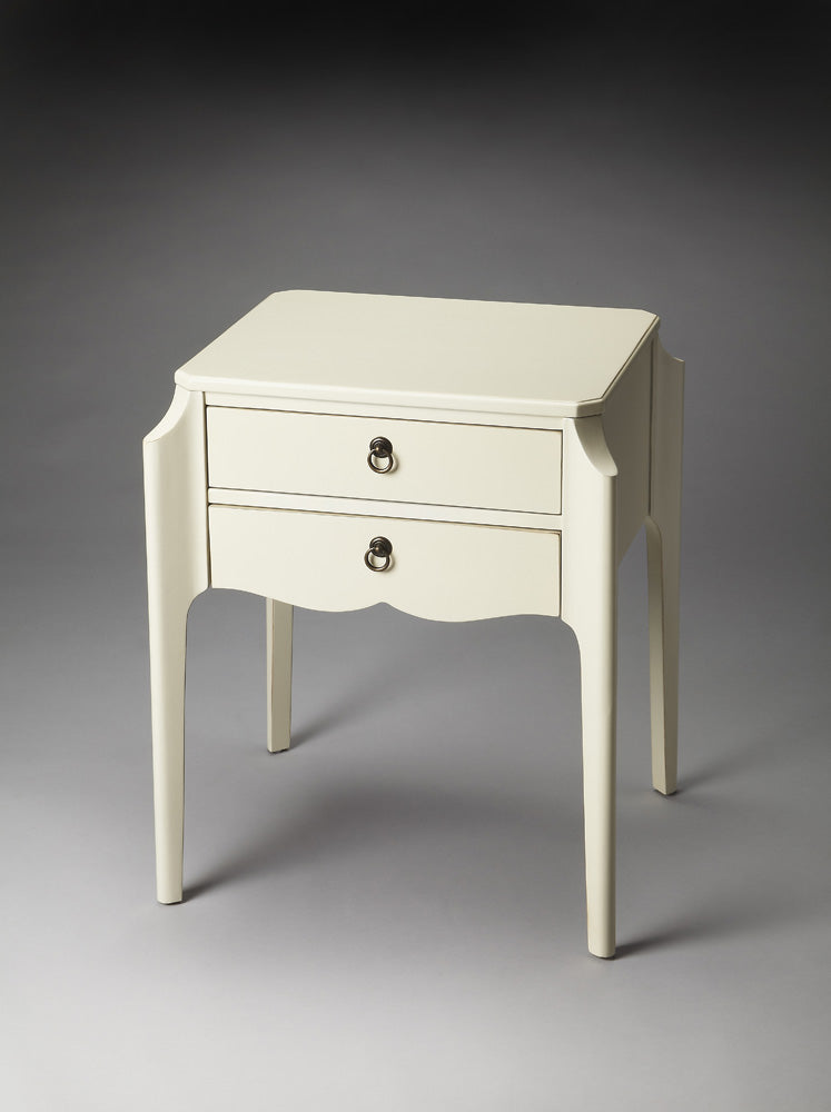 Butler Specialty Company - Wilshire 22 in. W Rectangular Wood 2 Drawer End Table, White - 7016304