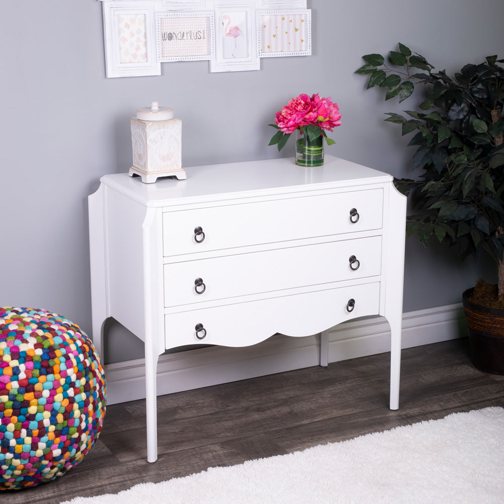 Butler Specialty Company - Wilshire 34 in. W Rectangular Wood 3 Drawer Accent Storage Chest, White - 4469304