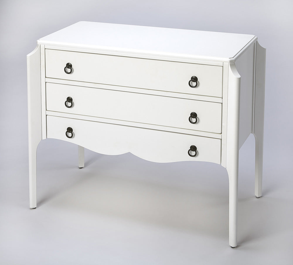 Butler Specialty Company - Wilshire 34 in. W Rectangular Wood 3 Drawer Accent Storage Chest, White - 4469304