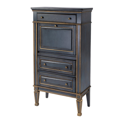 Butler Specialty Company - Wordsworth 27.75 in. W Wood 4 Drawer Secretary with Drop Front Writing Surface, Pastel Blue - 2126483 view 1