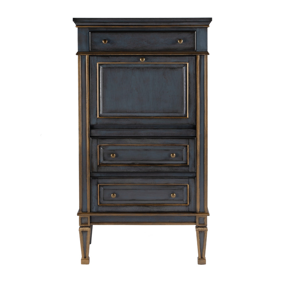 Butler Specialty Company - Wordsworth 27.75 in. W Wood 4 Drawer Secretary with Drop Front Writing Surface, Pastel Blue - 2126483 view 2