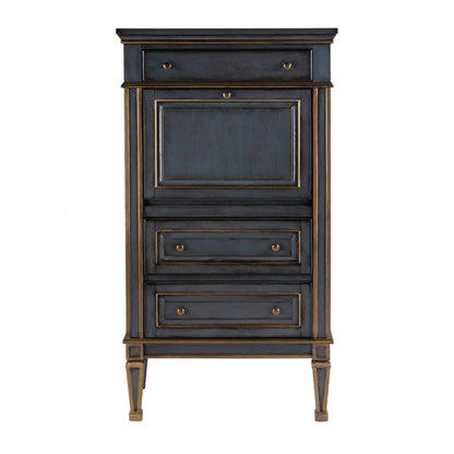 Butler Specialty Company - Wordsworth 27.75 in. W Wood 4 Drawer Secretary with Drop Front Writing Surface, Pastel Blue - 2126483 view 2