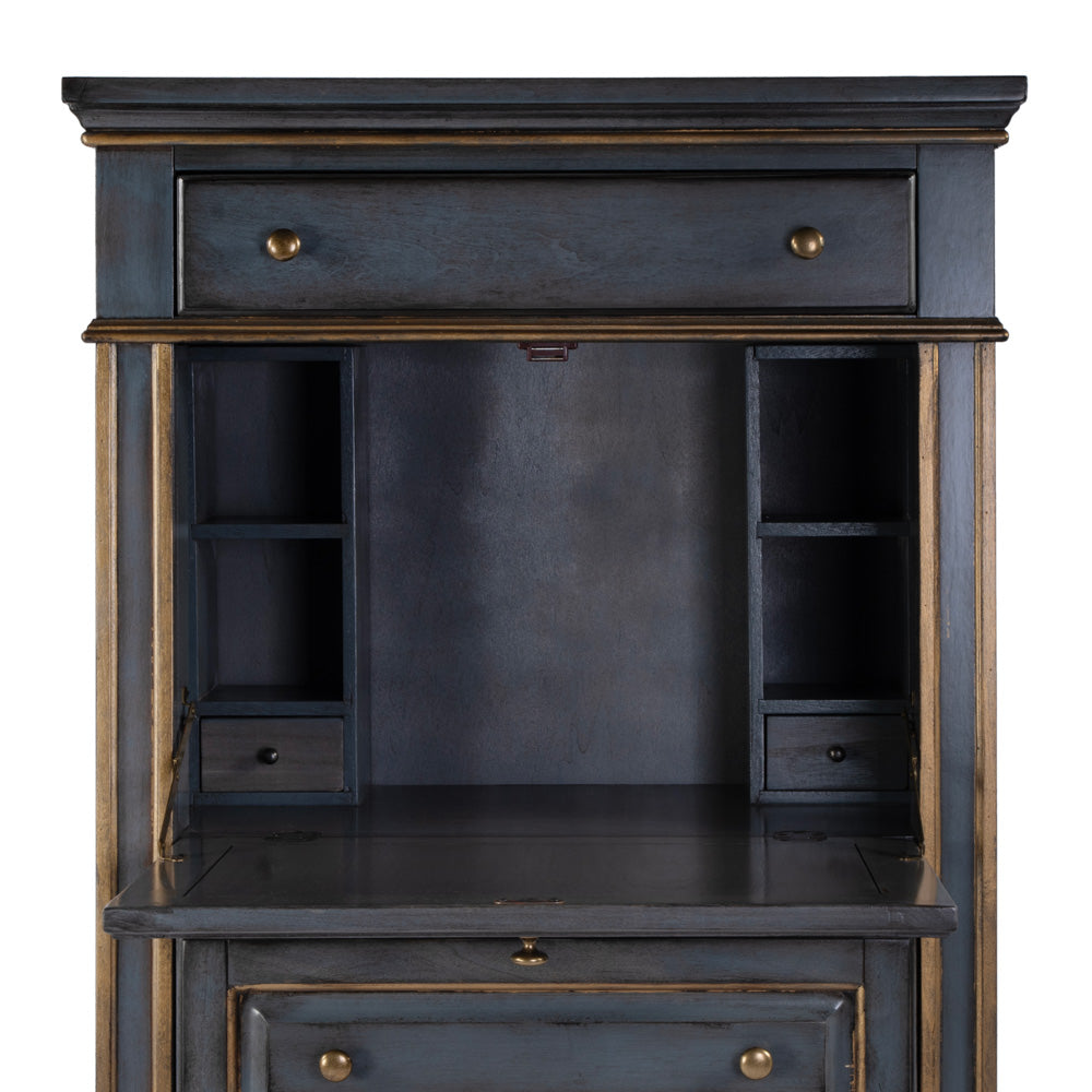 Butler Specialty Company - Wordsworth 27.75 in. W Wood 4 Drawer Secretary with Drop Front Writing Surface, Pastel Blue - 2126483 view 4