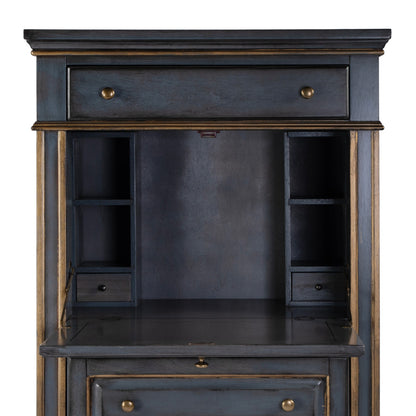 Butler Specialty Company - Wordsworth 27.75 in. W Wood 4 Drawer Secretary with Drop Front Writing Surface, Pastel Blue - 2126483 view 4