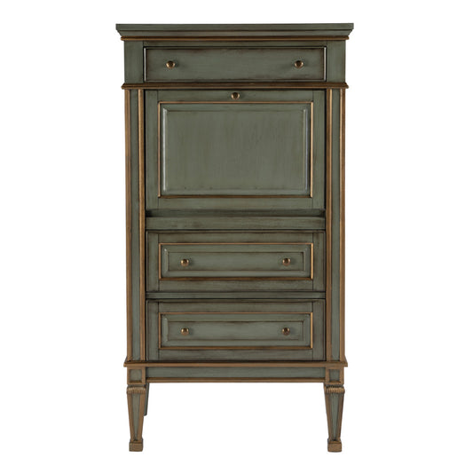 Butler Specialty Company - Wordsworth 27.75 in. W Wood 4 Drawer Secretary with Drop Front Writing Surface, Pastel Green - 2126482 view 2
