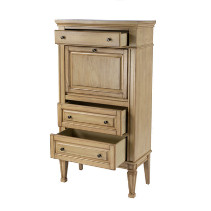 Butler Specialty Company - Wordsworth 52 in. H x 27.75 in. W Wood 5 Drawer Secretary Desk, Beige - 2126424