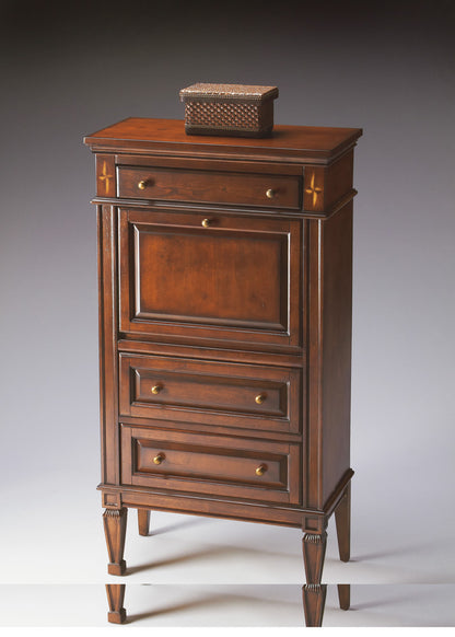 Butler Specialty Company - Wordsworth 52 in. H x 27.75 in. W Wood 5 Drawer Secretary Desk, Dark Brown - 2126024