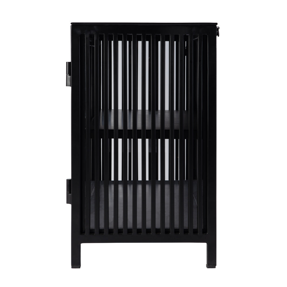 Butler Specialty Company - Worthington 35.5 in. W Iron and Glass Accent Storage Chest with 1 Interior Shelf, Black - 5866330 view 3