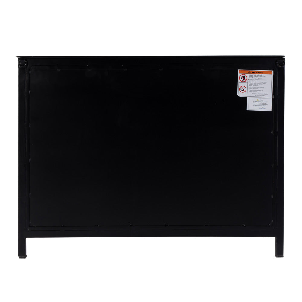 Butler Specialty Company - Worthington 35.5 in. W Iron and Glass Accent Storage Chest with 1 Interior Shelf, Black - 5866330 view 4
