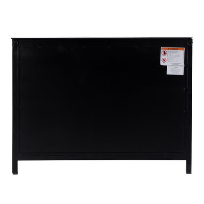 Butler Specialty Company - Worthington 35.5 in. W Iron and Glass Accent Storage Chest with 1 Interior Shelf, Black - 5866330 view 4