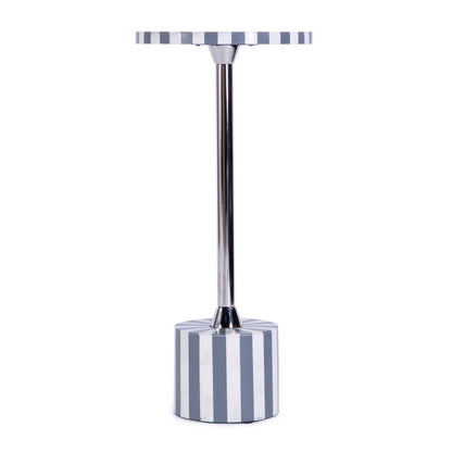 Butler Specialty Company - Zane 10.25 in. W Round Bone Inlay & Metal Side Table, Gray/White - 5786321