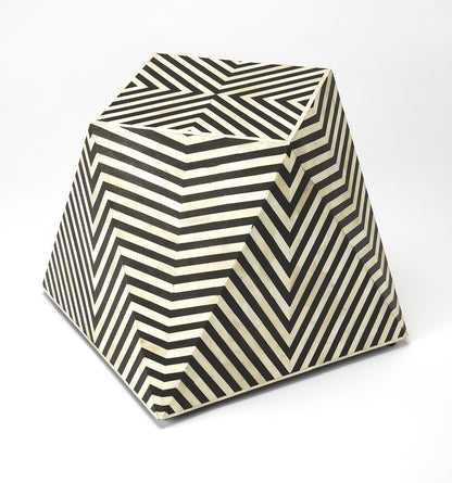 Butler Specialty Company - Zanzibar Bone Inlay Side Table, Black and White - 5266318