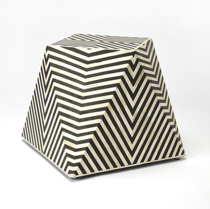 Butler Specialty Company - Zanzibar Bone Inlay Side Table, Black and White - 5266318