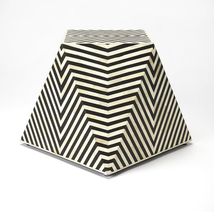 Butler Specialty Company - Zanzibar Bone Inlay Side Table, Black and White - 5266318