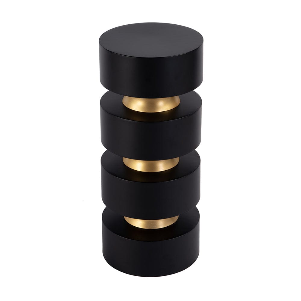 Butler Specialty Company - Zola 10 in. W Round Wood and Iron Side Table, Black - 5838295 View 1