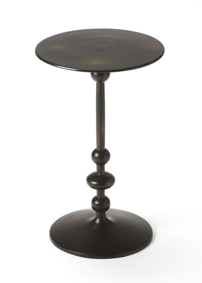 Butler Specialty Company - Zora 12 in. W Round Metal Indoor Pedestal Side Table, Black - 9340025