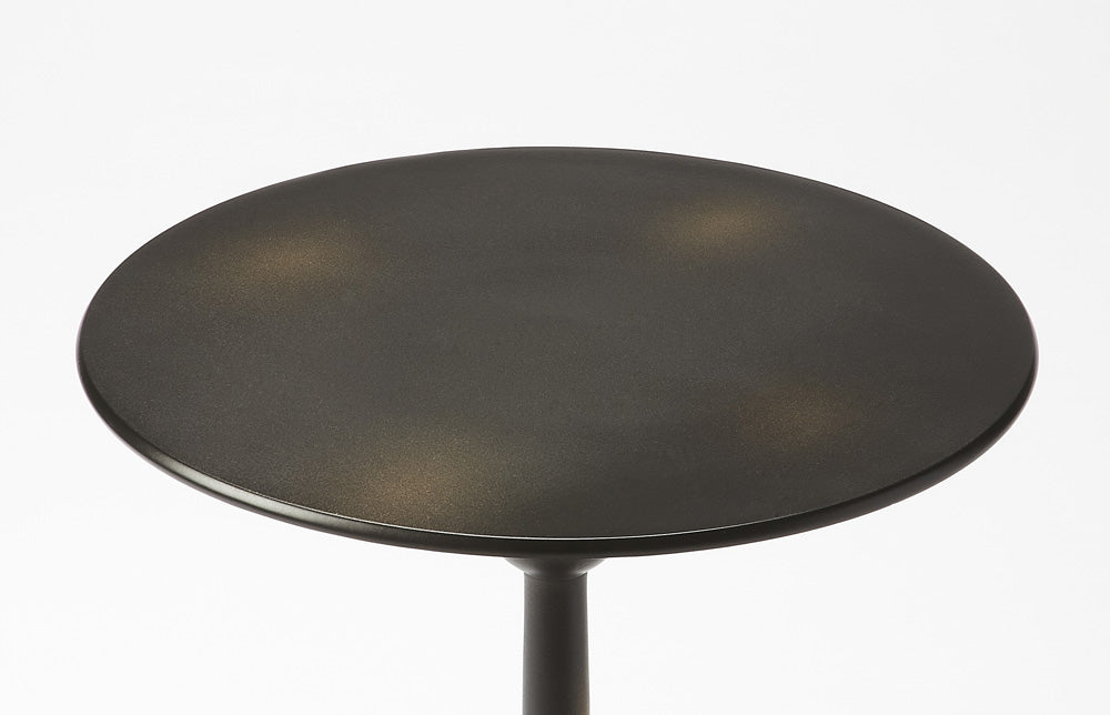 Butler Specialty Company - Zora 12 in. W Round Metal Indoor Pedestal Side Table, Black - 9340025
