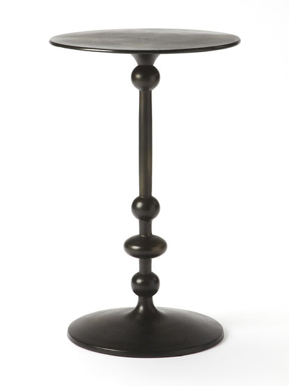 Butler Specialty Company - Zora 12 in. W Round Metal Indoor Pedestal Side Table, Black - 9340025