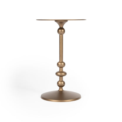 Butler Specialty Company - Zora 12 in. W Round Metal Indoor Pedestal Side Table, Gold - 9340392