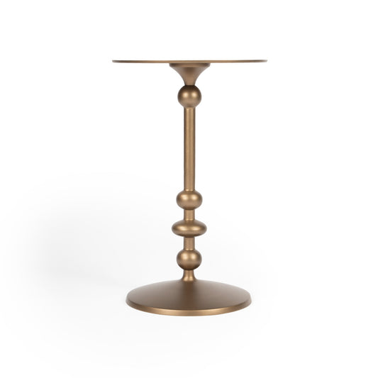 Butler Specialty Company - Zora 12 in. W Round Metal Indoor Pedestal Side Table, Gold - 9340392