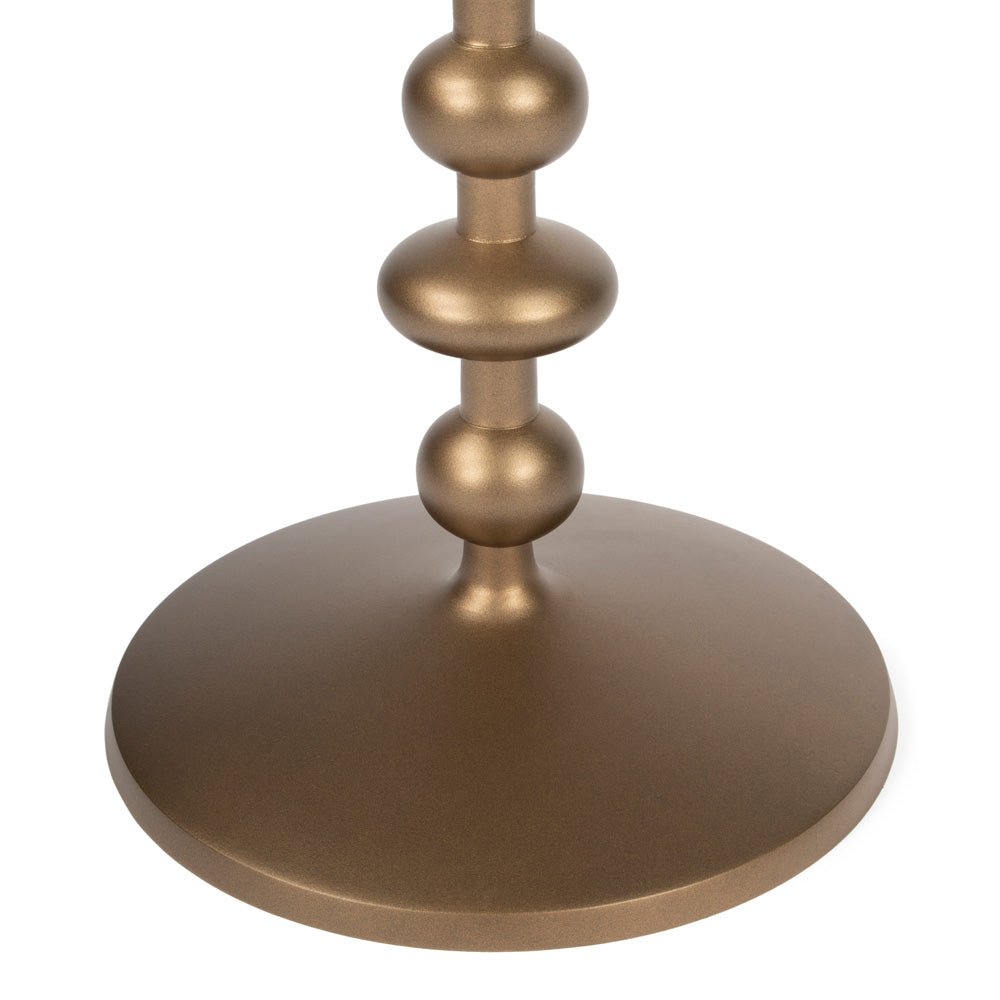 Butler Specialty Company - Zora 12 in. W Round Metal Indoor Pedestal Side Table, Gold - 9340392
