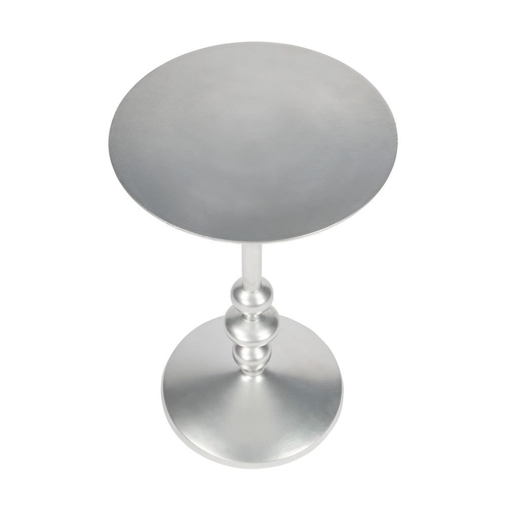 Butler Specialty Company - Zora 12 in. W Round Metal Indoor Pedestal Side Table, Silver - 9340220