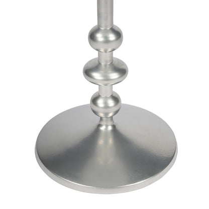 Butler Specialty Company - Zora 12 in. W Round Metal Indoor Pedestal Side Table, Silver - 9340220