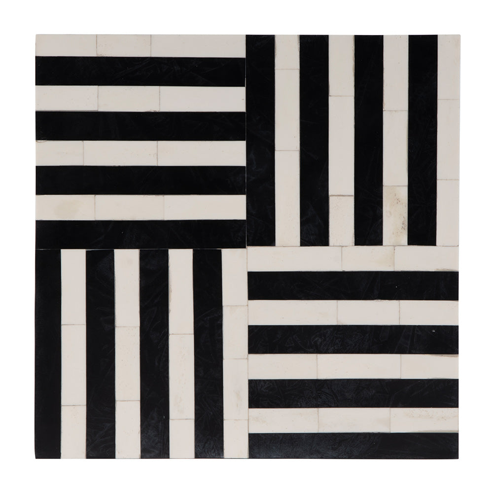 Butler Specialty Company - Zuri 15 in. W Square Bone In-Lay Low Bunching Table, Black and White - 5837318 View 4