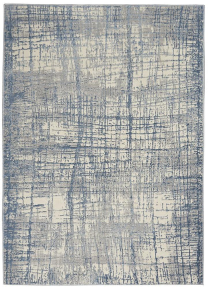 Calvin Klein Home - Rush Area Rug - 4 x 6 Ivory Blue - CK950-99446818416 veiw 1