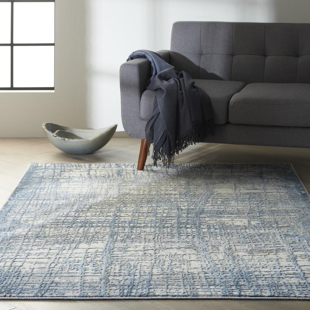 Calvin Klein Home - Rush Area Rug - 4 x 6 Ivory Blue - CK950-99446818416 veiw 2