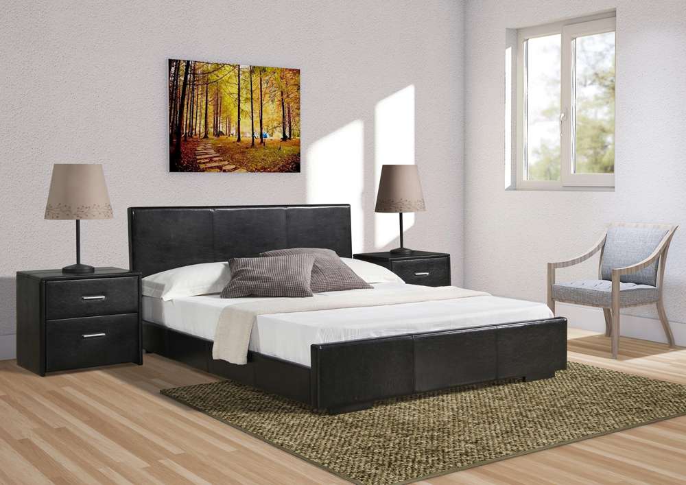 Camden Isle - Abbey Queen Platform Black Bed - 102132 veiw 6
