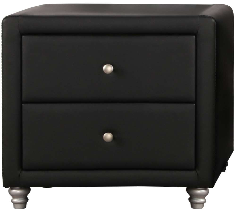 Camden Isle - Acton Platform Bed, King, Black with 2 Nightstands - 132135 veiw 5