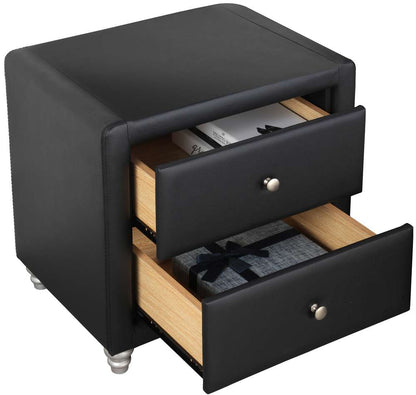 Camden Isle - Acton Platform Bed, King, Black with 2 Nightstands - 132135 veiw 6