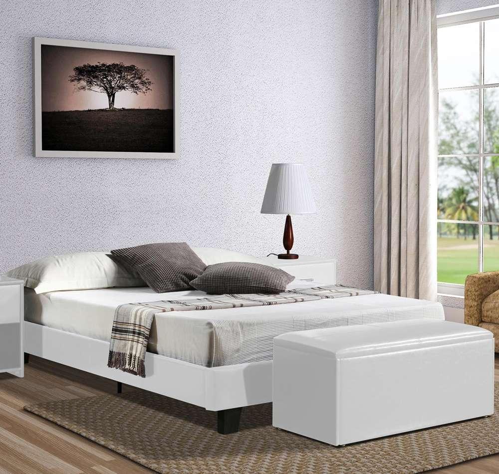 Camden Isle - Acton White Platform Queen Bed - 132232 veiw 6