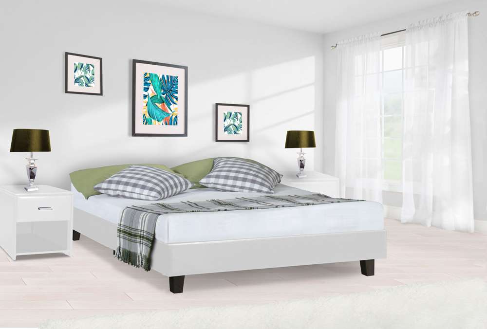 Camden Isle - Acton White Platform Queen Bed - 132232 veiw 7