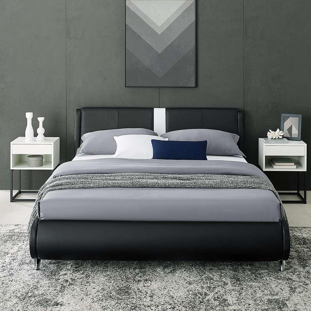 Camden Isle - Carlton Black Platform Queen Bed - 212332 veiw 7