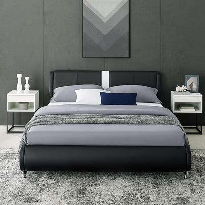 Camden Isle - Carlton Black Platform Queen Bed - 212332 veiw 7