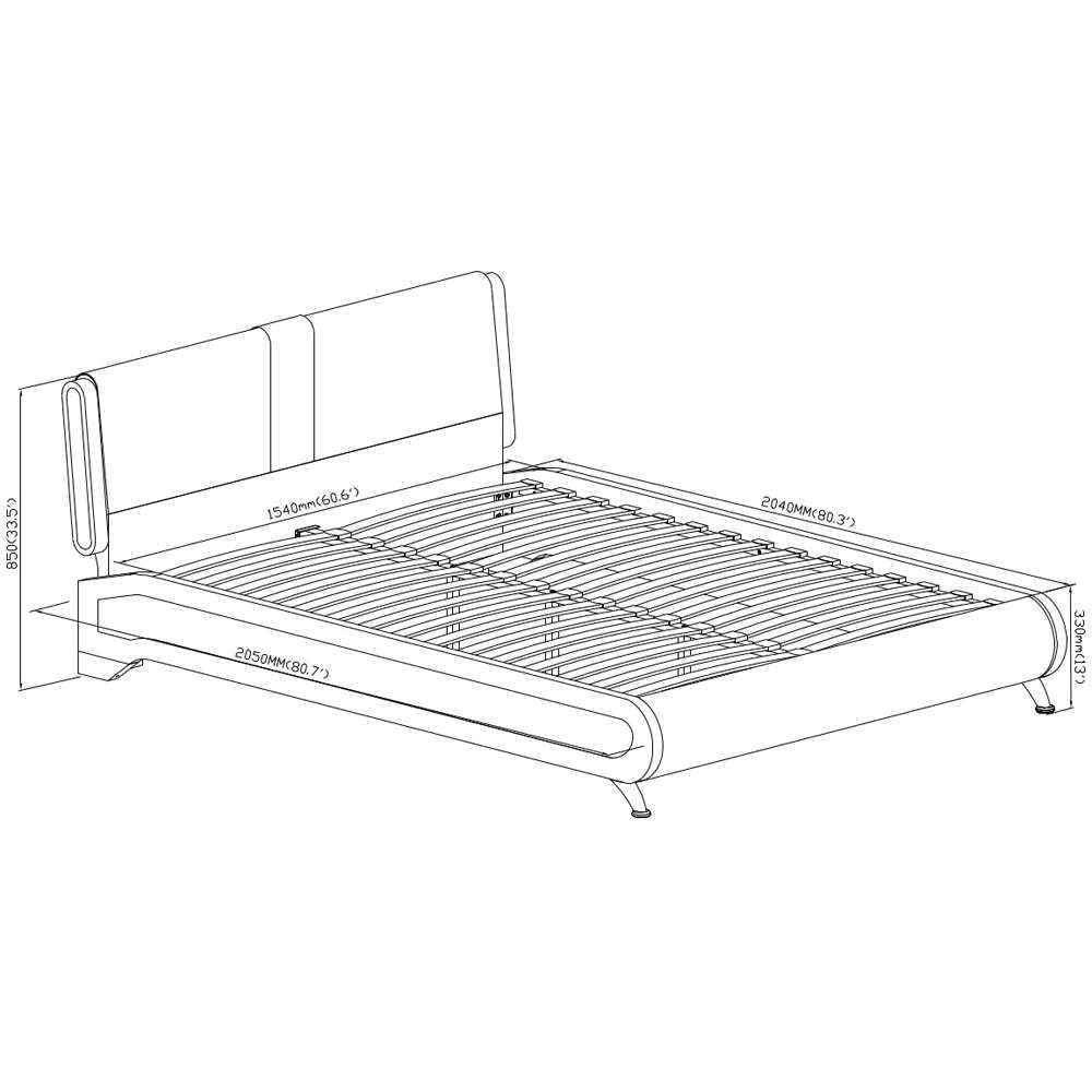 Camden Isle - Carlton Black Platform Queen Bed - 212332 veiw 8