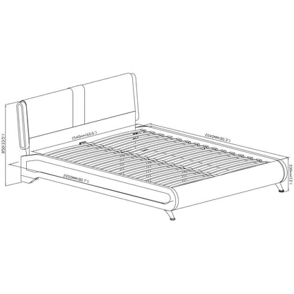 Camden Isle - Carlton Black Platform Queen Bed - 212332 veiw 8
