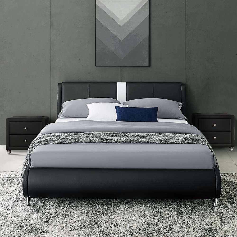 Camden Isle - Carlton Black Platform Queen Bed - 212332 veiw 9