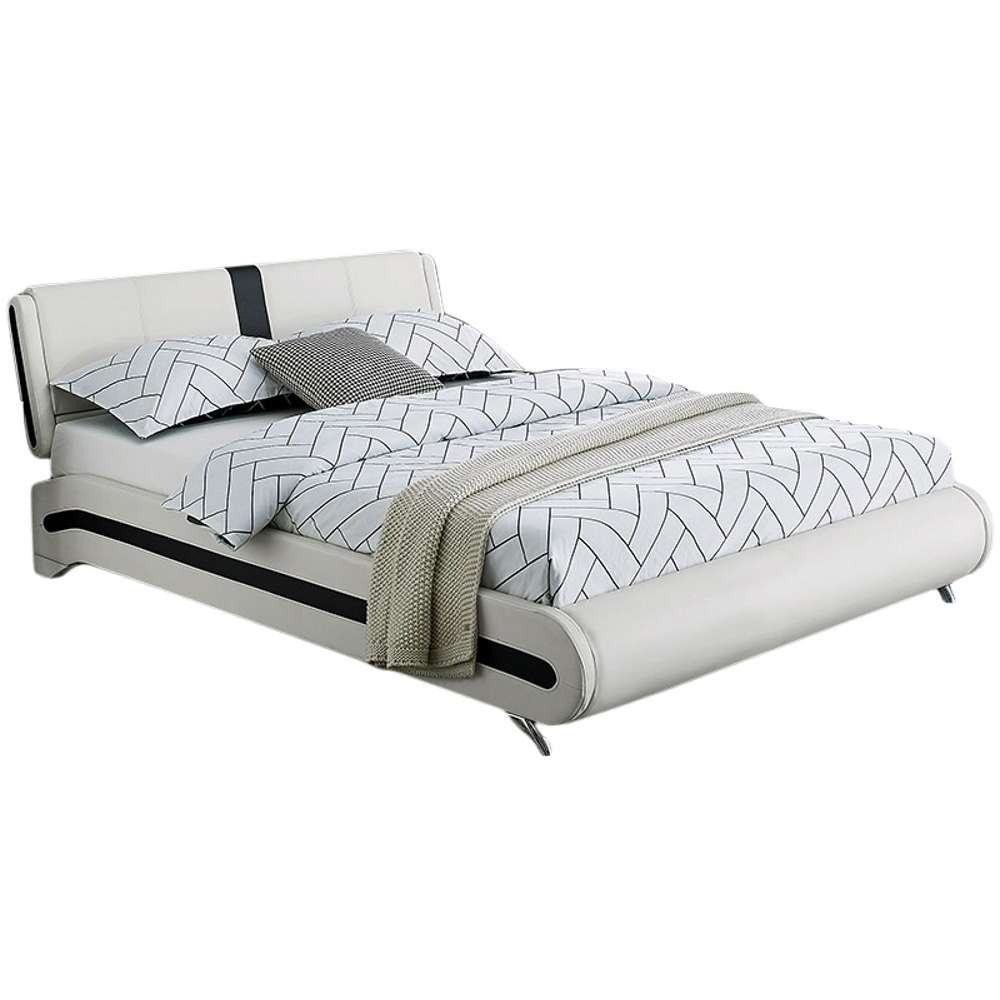 Camden Isle - Carlton Platform Bed, King, White with 2 Nightstands - 212235 veiw 3