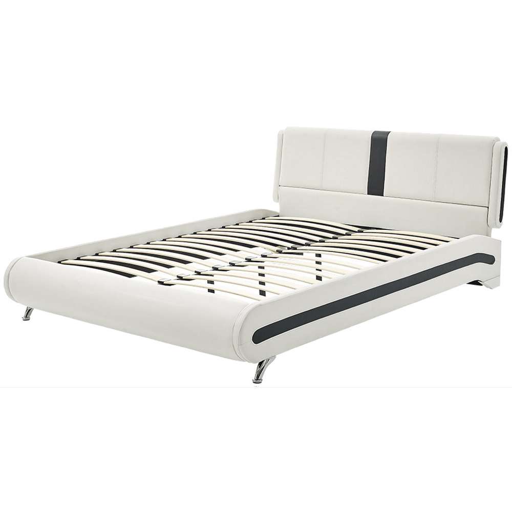 Camden Isle - Carlton Platform Bed, King, White with 2 Nightstands - 212235 veiw 6