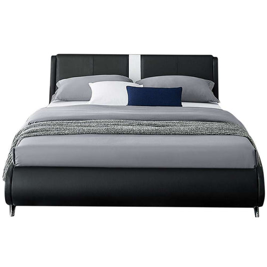 Camden Isle - Carlton Platform Bed, Queen, Black with 2 Nightstands - 212334 veiw 2